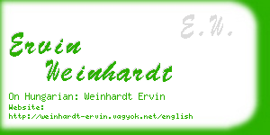 ervin weinhardt business card